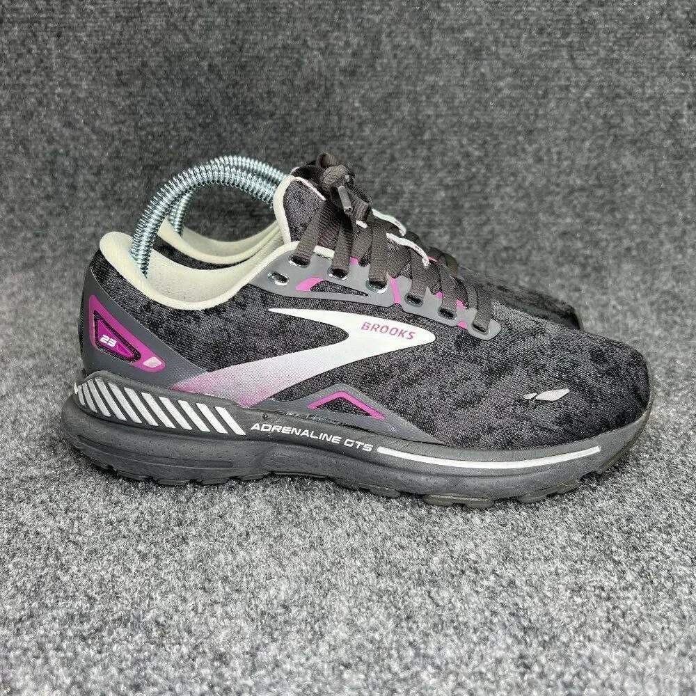 Brooks Adrenaline GTS 23 Running Shoes Women's 7 Grey Athletic Training Sneakers